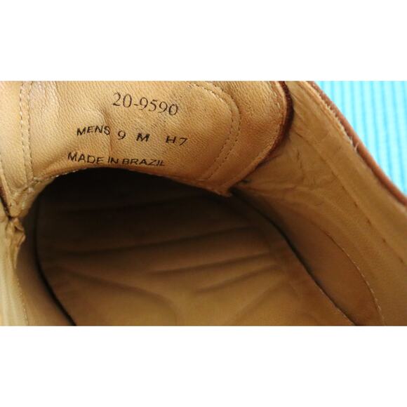 Johnston & Murphy Brown Leather Dark Burnished Toe Oxford Dress Shoes Mens 9M main image 7